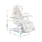 Sillón eléctrico calefactado Azzurro 708B 4 motores - blanco