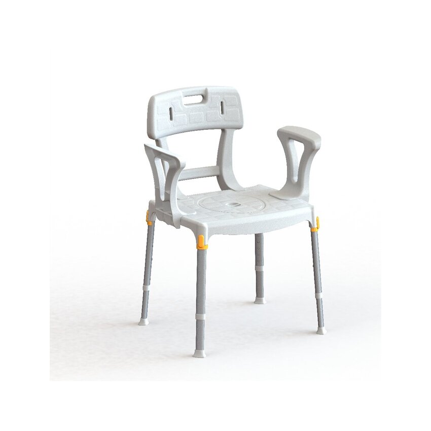 Asiento de ducha e inodoro con cubo
