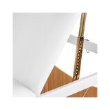 Camilla de masaje plegable Balance Lux de madera, 3 secciones, 190x70 cm, blanca.