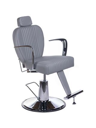 Silla de barbero gris OLAF Retro BH-3273