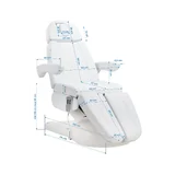 Sillón eléctrico Azzurro Lux para tratamientos estéticos 3 motores blanco