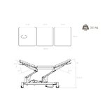 Mesa de tratamiento eléctrica de 3 secciones, Brom