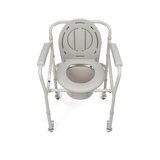 Silla de ducha plegable con función de inodoro – Ruedas con freno