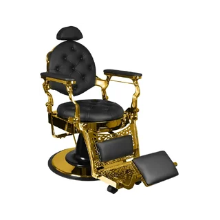 Sillón de barbero Gabbiano Giulio Gold Black