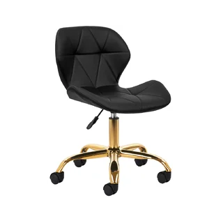 Silla de maquillaje QS-06B - negro dorado