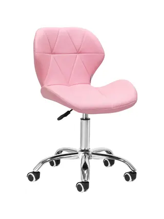 Silla de trabajo con respaldo rosa