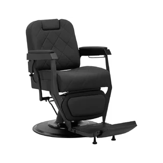 Sillón de barbero Gabbiano Bruno con estructura negra Negro