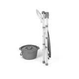 Asiento de inodoro plegable con liberación rápida