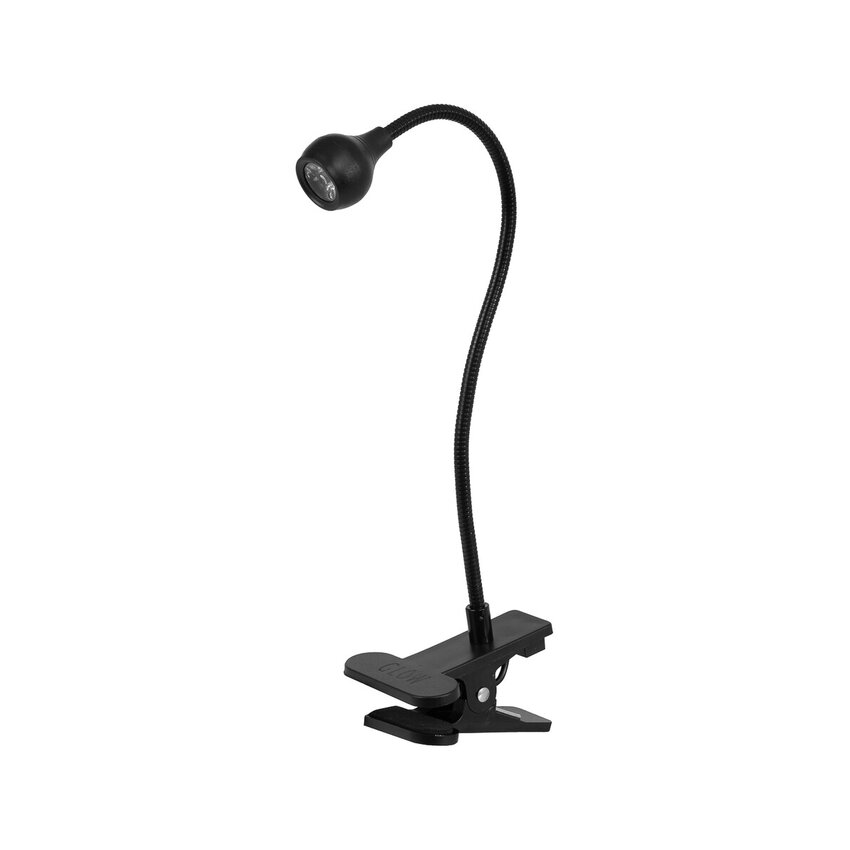 Serpiente LED UV para escritorio, color negro.