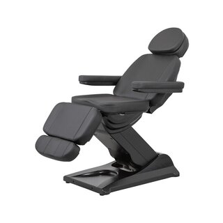 Sillón de belleza eléctrico de lujo, 3 motores - negro