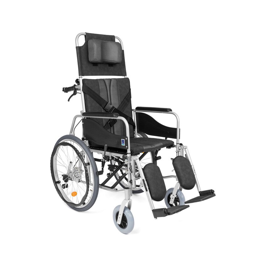 Silla de ruedas reclinable en aluminio