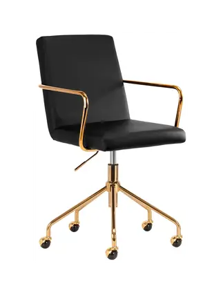 Sillón QS-OF211G negro dorado