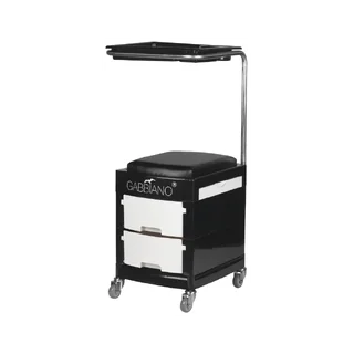 Taburete auxiliar cosmético 16 plus negro blanco