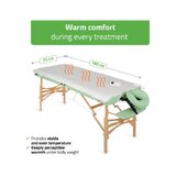 Manta eléctrica calefactora para camilla de masaje 75x180cm