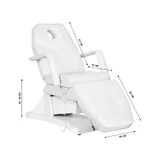 Sillón de belleza eléctrico con acolchado suave, color blanco, con 1 motor