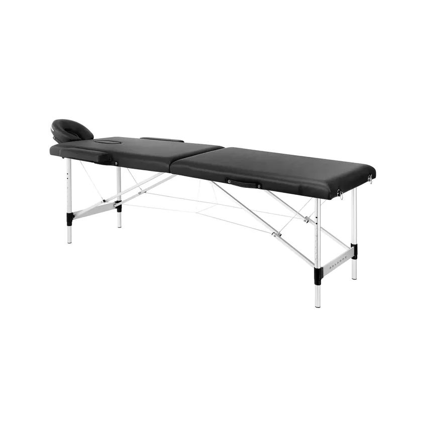 Camilla de masaje plegable de aluminio BALANCE - Negra