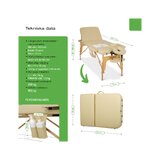 Camilla de masaje portátil Bianca - Beige