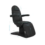 Sillón de tratamiento con elevación de columna eléctrica Eclipse 3 negro