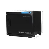 Calentador de toallas con esterilizador UV 23 litros Negro