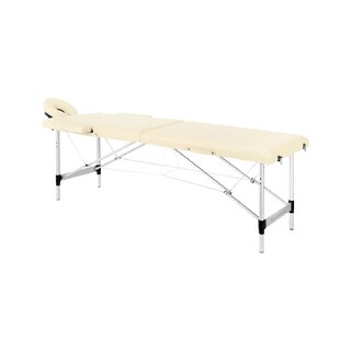 Camilla de masaje plegable Balance de aluminio de 2 piezas color crema