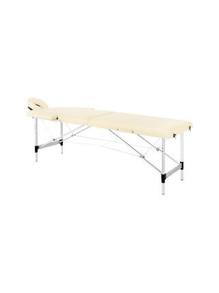 Camilla de masaje plegable Balance de aluminio de 2 piezas color crema