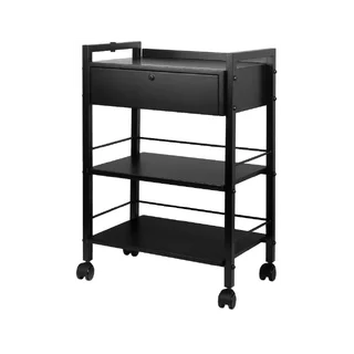 Mesa de asistencia con ruedas - Negra