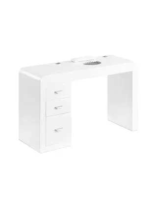 Mesa de manicura tocador 312 blanca derecha