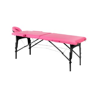 Camilla de masaje plegable Balance de madera, 2 piezas, rosa y negro.
