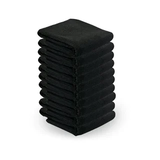 Toalla de microfibra 73x40cm 10 uds negra