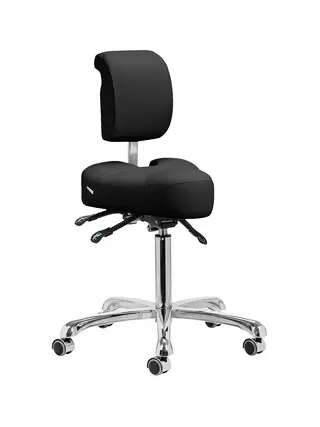 Silla de trabajo cuidado de pies 1005 Giovanni - Negro