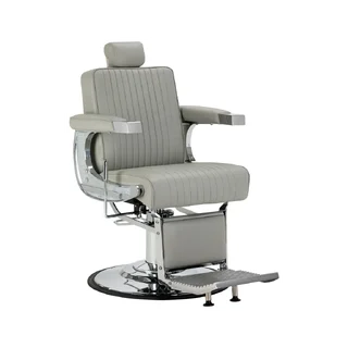 Sillón de barbero cromado gris - Gabbiano Visionerio