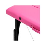 Camilla de masaje plegable Balance de madera, 2 piezas, rosa y negro.