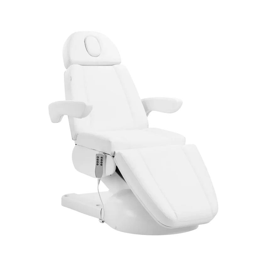 Sillón de estética Lux con 4 motores, color blanco
