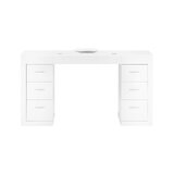 Mesa de manicura 324 con aspiradora de cassette blanca