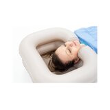Bañera inflable para lavar el cabello con manguera de drenaje
