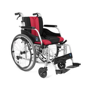 Silla de ruedas cómoda y plegable con estructura de aluminio: adecuada para interiores y exteriores.