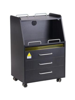 Carro de instrumentos con ruedas - negro