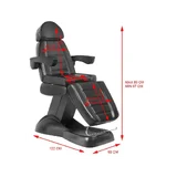 Sillón de tratamiento eléctrico Lux negro