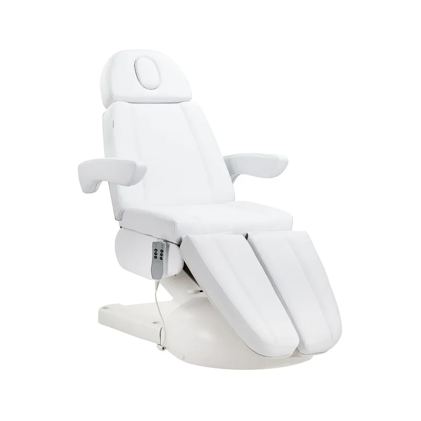 Sillón eléctrico Azzurro Lux para tratamientos estéticos 3 motores blanco