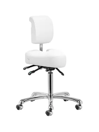 Silla de trabajo cuidado de pies 1005 Giovanni - Blanco