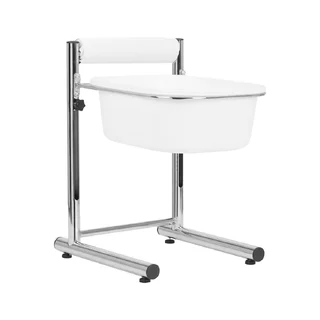 Bandeja de pedicura con altura regulable - cromada