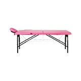Camilla de masaje plegable Balance de madera, 2 piezas, rosa y negro.
