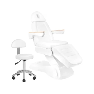 Sillón de tratamiento Lux 273B + taburete 304, blanco