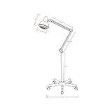 Lámpara de calor infrarroja 275W - Tratamiento con pies
