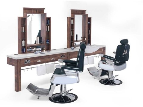Interior de la silla de barbero