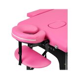 Camilla de masaje plegable Balance de madera, 2 piezas, rosa y negro.
