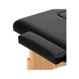 Camilla de masaje plegable Balance Lux de madera, 2 piezas, 190x70 cm, color negro.
