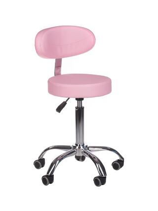 Taburete cosmético con respaldo BD-9934 rosa