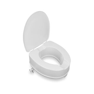 Asiento de inodoro elevado con tapa hasta 250 kg