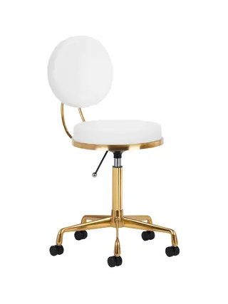 Taburete H5 – Dorado y blanco